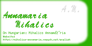 annamaria mihalics business card